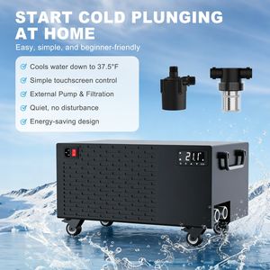 Enfriador de Agua Portátil 37.5 ° Sistema de Enfriamiento por Inmersión con Bomba Externa Silenciosa, Ahorro de Energía y Control Táctil - Product Image 1