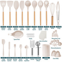 Outils de cuisine de luxe Gadgets Accessoires Ustensiles de cuisine en silicone Ustensiles de cuisine en silicone Ensemble d'ustensiles de cuisine