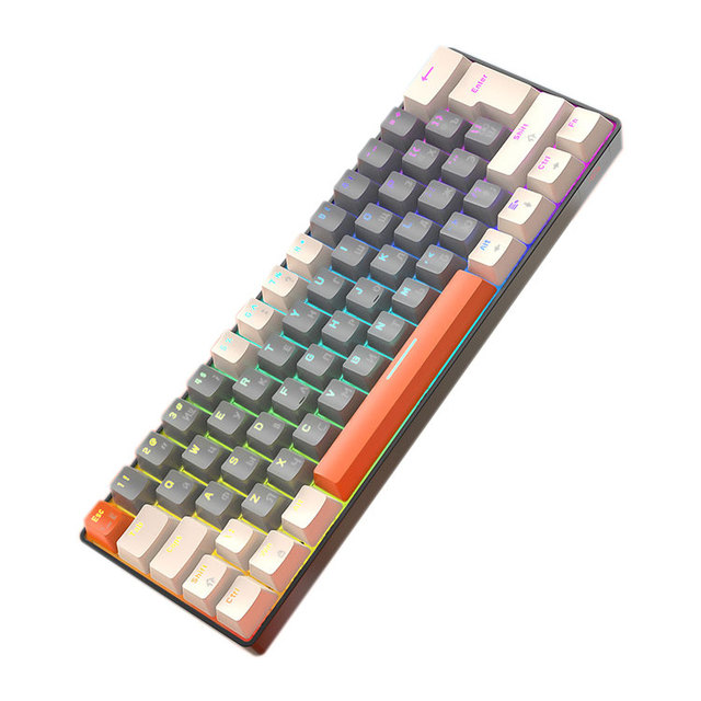 High Quality 62Keys Type-c Wired Mechanical Keyboards RGB Light Gaming Computer Keyboards for Desktop PC