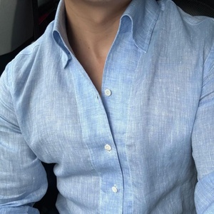<span class=keywords><strong>Chemise</strong></span> décontractée en <span class=keywords><strong>lin</strong></span> léger pour <span class=keywords><strong>homme</strong></span> MTM Summer, personnalisable, antibactérienne et absorbant l'humidité, en <span class=keywords><strong>lin</strong></span> naturel <span class=keywords><strong>bleu</strong></span> <span class=keywords><strong>ciel</strong></span>. - Product Image 3