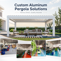 Pergola Bioclimatique Manuelle 3x3m 4x3m en Aluminium Étanche avec Lames Orientables pour Ombrage de Terrasse Résidentielle