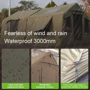 Tente gonflable en coton pour l'extérieur, quatre saisons, deux pièces, pour le camping - Product Image 4