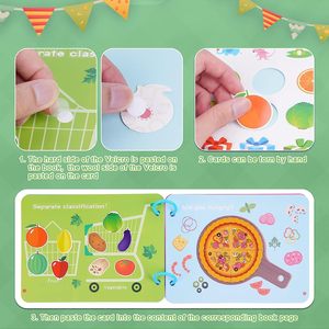 Jumon Montessori Quiet Book Picture Books for 5-12 Years Old Farm Animals Learning Words Alphabet Developing Intelligence JBK-46 - Product Image 4