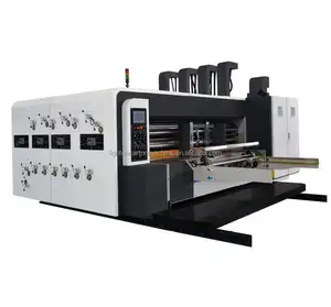 Máquina automática de fabricación de cajas de cartón para Pizza, máquina de impresión de cartón corrugado, Flexo