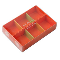 Boîte à biscuits en papier, boîte à bonbons fenêtre ouverte PET transparent 3/5/6 compartiments pour macaron cuit boîte à tiroir d'emballage