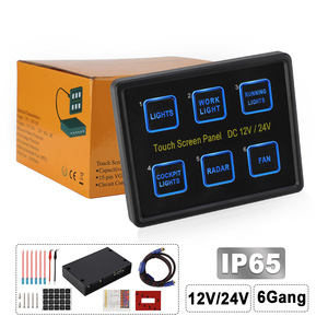 Cnspeed 6 Gang Touchscreen <b>Switch</b> Panel <b>12V</b> 24V IP65 Waterproof For Truck Boat Marine Use - Product Image 4