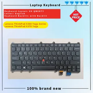 <span class=keywords><strong>Clavier</strong></span> X380 X370 Yoga pour Lenovo Thinkpad avec rétroéclairage et pointeur 01hw615 01en386 Nouveau <span class=keywords><strong>clavier</strong></span> de remplacement pour ordinateur portable US - Product Image 2