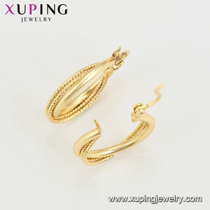 99338 <span class=keywords><strong>Xuping</strong></span> 2019 Joyería de Moda al por Mayor, Pendientes de Cobre Ecológico con Baño de Oro de 14K para Mujer - Product Image 5