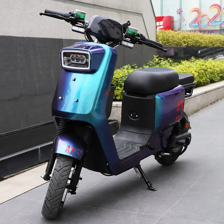 Hızlı hızlı güçlü güç 500w 1000w 60v elektrikli şehir motosiklet moped elektrikli pedal scooter