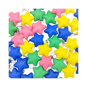 Porte-clés anti-stress en mousse PU en forme de pentagramme, jouet de décompression, pendentif étoile avec impression de motif logo - Product Image 5
