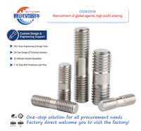 SUS304 Stainless Steel Extra Long Double End Right Hand Threaded Stud Bolts M6-M16 General Industry Use