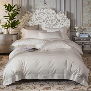 100% Cotton Queen <strong>Sheet</strong> Set 600 <strong>Thread</strong> <strong>Count</strong> <strong>Best</strong> Bed <strong>Sheets</strong>-Pure White Long-Staple Air Jet Technique Comfortable Bed Set - Product Image 4