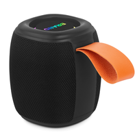 Haut-parleur Bluetooth portable 5W, grand haut-parleur de 66 mm, étanche IPX4, lumière RGB intégrée, microphone intégré pour le camping en plein air et les voyages