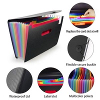 Organiseur de dossiers à soufflets à 12 pochettes, organiseur de reçus, dossiers extensibles