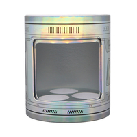 Nouveau design OEM personnalisé Boîte d'emballage en papier cylindrique en forme de capsule spatiale souvenir créatif avec fenêtre rotative