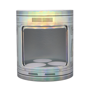 OEM tùy chỉnh thiết kế mới sáng tạo lưu niệm phim hoạt hình không gian viên nang hình trụ giấy Bao bì hộp với cửa sổ xoay - Product Image 2