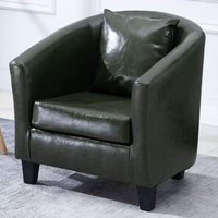 Fauteuil d'appoint moderne en similicuir PU, écologique et imperméable, pour salon, appartement, hôtel