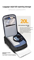Nouveau Sac à Dos pour Ordinateur Portable 16 Pouces Multi-Fonctionnel pour Hommes, Protection Dorsale, Tissu Oxford et Polyester, Fermeture Éclair