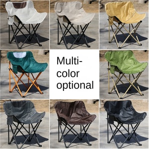 Modern Iron Outdoor Foldable <b>Moon</b> <b>Chair</b>-Lightweight & Portable Seating Solution for <b>Camping</b> Picnics Fishing - Product Image 3