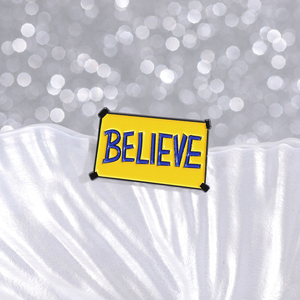 Broche d'insigne en métal Pinsucker en émail à thème Believe pour accessoires de bijoux - Product Image 3