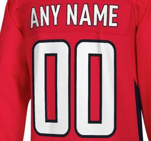 Washington Red Best Quality Embroidered Custom Hockey Jersey