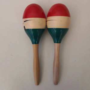 Une paire d'instrument de musique Orff en bois cocotier <span class=keywords><strong>Maracas</strong></span> jouets d'éducation précoce pour enfants <span class=keywords><strong>Maracas</strong></span> accompagnement <span class=keywords><strong>Maracas</strong></span> hochets - Product Image 5