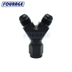 Fourage alluminio 3 modi Splitter femmina un ingresso a un maschio svasatura uscita olio linea del carburante Y blocco tubo di raccordo connettore di raccordo - Product Image 3