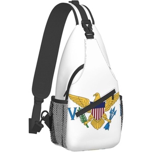 Sac de poitrine avec drapeau des îles vierges américaines, sac à dos à bandoulière, grand sac de <span class=keywords><strong>voyage</strong></span>, sac à dos de randonnée, sac à bandoulière pour hommes et femmes, cadeau personnalisé - Product Image 1