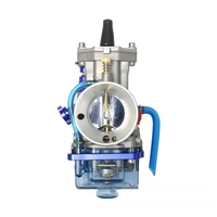 Nouveau carburateur PWK21 24 26 28 30 32 34 avec base transparente bleue en alliage d'aluminium CNC haute vitesse pour modification et course de moto