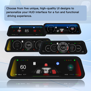 Tableau de bord numérique pour Tesla Model 3 Y, écran Apple CarPlay <span class=keywords><strong>Android</strong></span> <span class=keywords><strong>Auto</strong></span>, écran IPS 9,66 pouces, affichage automatique HUD, vitesse et puissance - Product Image 6