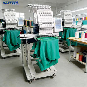 Máquina de bordar automática Kenteer de 12 agujas, de una sola cabeza, para camisetas con cuello en Y, incluye núcleo de costura y motor para maquinaria de confección. - Product Image 2