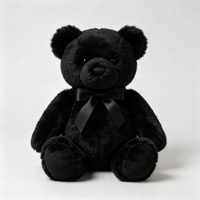 Ours en peluche personnalisé OEM couleur foncée avec nœud papillon, ours en peluche multicolore pour cadeau de festival, vente en gros
