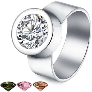 <span class=keywords><strong>Anelli</strong></span> <span class=keywords><strong>di</strong></span> acciaio inossidabile all'ingrosso scambiabile zircone pietra <span class=keywords><strong>di</strong></span> moda gioielli anello per fidanzamento o matrimonio - Product Image 3