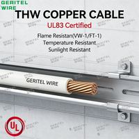 Fabricant professionnel de câbles électriques en cuivre THW 2AWG PVC 600V pour la distribution d'énergie et le câblage de construction