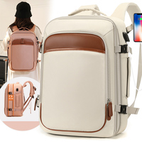 Sac à dos pour ordinateur portable en nylon Oxford imperméable avec port de chargement USB, antivol et extensible, idéal pour les étudiants et les voyages d'affaires