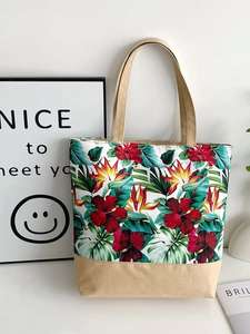 Sac de voyage en coton durable de haute qualité 2026, fourre-tout réutilisable avec imprimé animalier de basket-ball pour femme - Product Image 6