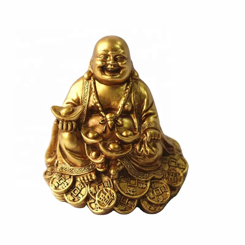 수지 웃고 부처님 돈과 부와 행운 동상 종교 항목 테이블 장식 입상