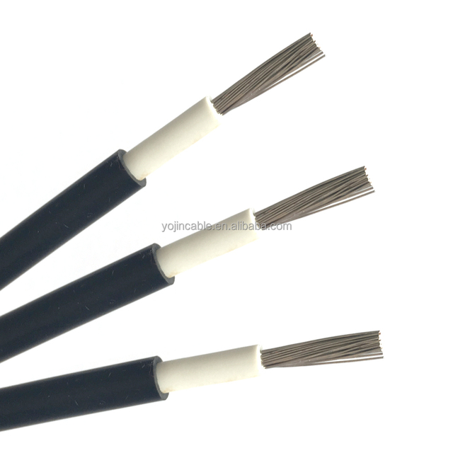 DC 1800V AC 1000V Weatherproof Solar Wires 1*10sqmm Low Cost Waterproof XLPE Insulated Solid Wire for Power Industrial