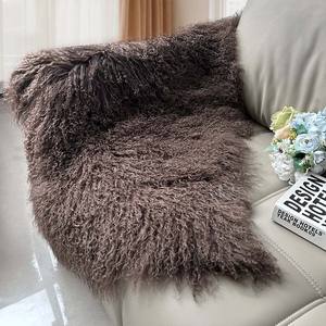 Piel de oveja <span class=keywords><strong>tibetana</strong></span> de alta calidad, pelo largo de <span class=keywords><strong>cabra</strong></span>, plato de piel de cordero mongol - Product Image 2