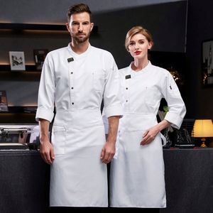 Uniforme de Chef Américain pour Femme, Veste 100% Coton Respirante avec Logo Personnalisé, Boutons de Luxe, pour Cuisine et Bagagerie, Vente en Gros - Product Image 1