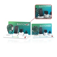 Support d'affichage de comptoir en acrylique personnalisé en forme de L pour accessoires de téléphonie mobile, chargeur USB, prise, casque