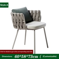 Ensemble de salon de jardin en rotin tressé, trois pièces, style moderne et simple, avec chaise et table mobiles, résistant à l'eau
