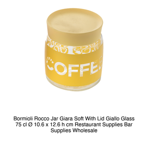 Glass Jar 75 cl H 12.6 cm Ø 10.6 cm Soft Jar with Yellow Lid Bormioli Rocco - Product Image 2