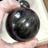 Sphère de cristal d'obsidienne dorée naturelle de haute qualité, boule de pierre précieuse, boule de cristal de guérison, grossiste en pierres précieuses