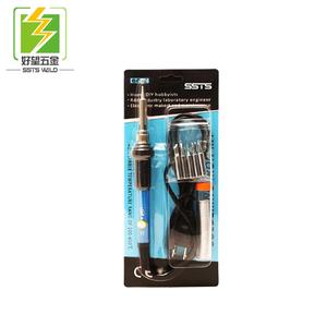 Jcd — Kit de <span class=keywords><strong>fer</strong></span> à <span class=keywords><strong>souder</strong></span> électrique à température réglable, <span class=keywords><strong>60W</strong></span>, avec 5 pointes différentes, 1 fil à <span class=keywords><strong>souder</strong></span> de 0.8mm de diamètre - Product Image 3