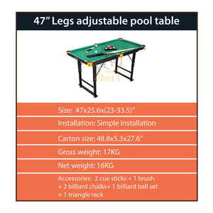 Benxiao Trẻ Em Pool Bảng Mini Pool Bảng Bi Da Nhà Máy Bán Trực Tiếp 120Cm Chân Điều Chỉnh - Product Image 4