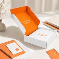 Boîte cadeau en carton ondulé rose brillant pour sous-vêtements, avec impression de logo personnalisé, grande et petite taille, vente en gros