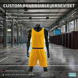 Ensemble de maillots de basket-ball sans manches personnalisables, réversibles, respirants, 100% polyester, imprimés par transfert thermique, séchage rapide, personnalisés - Product Image 2