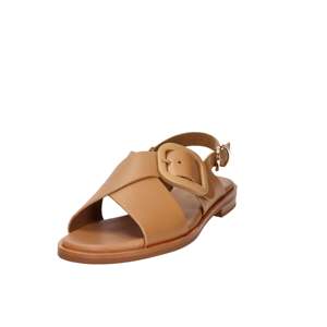 Sandalias de Cuero para Mujer, Talla 39, Planas, Tacón de 2 cm, Diseño con Tiras Cruzadas y Hebilla - Product Image 5