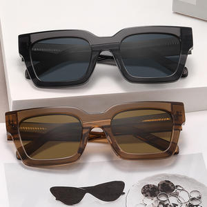 Lunettes de soleil carrées noires pour hommes, verres polarisés TAC UV400, protection solaire pour la conduite, mode, voyage, Wenzhou 8603 - Product Image 2